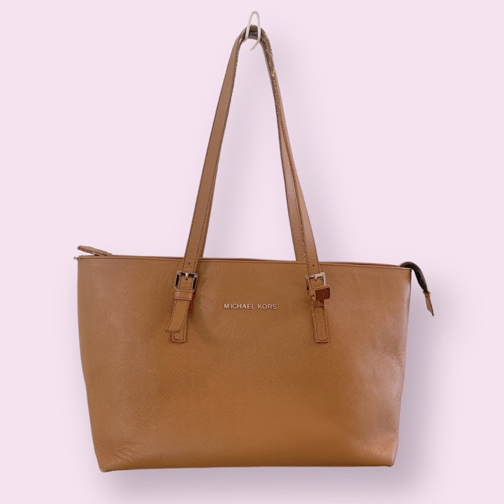Tan Leather Tote Bag